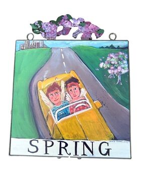 NANCY THOMAS➕AUTHENTIC Signed 2005 Spring Angel Seasons Wall Plaque